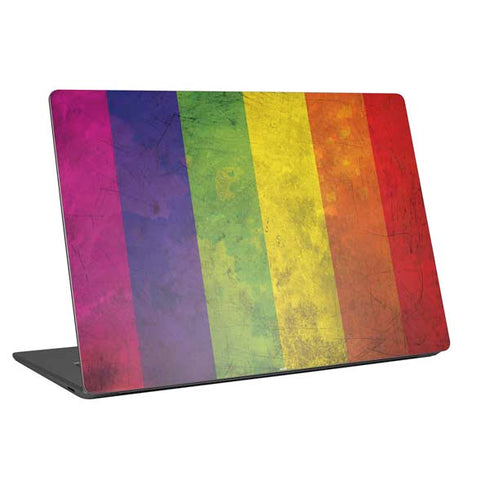 Distressed Rainbow Flag Laptop Skins